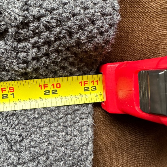 Willi Smith Gray Knit Cable Cardigan No Buttons with Belt 100% Cotton SZ S - Picture 10 of 13